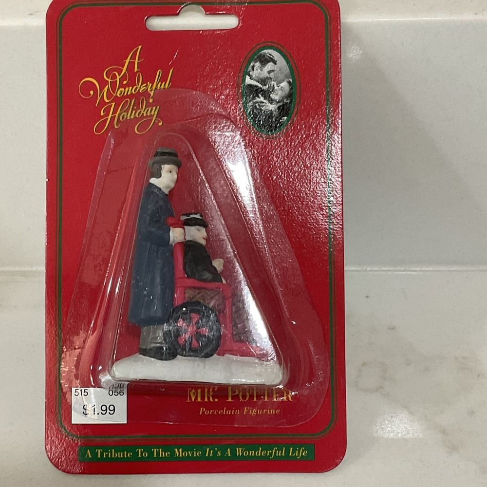 1995 It's A Wonderful Life Mr. Potter Porcelain Figurine New Sealed